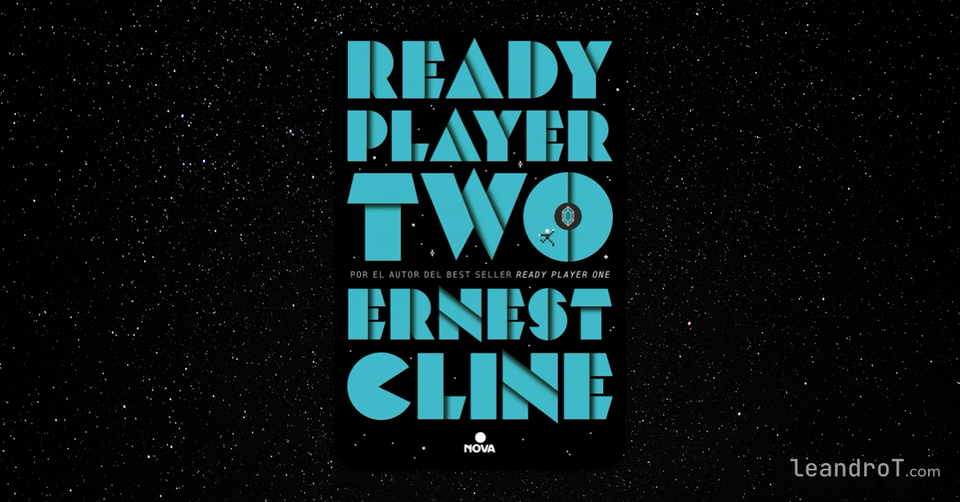 Portada de Ready Player Two sobre un fondo negro de estrellas